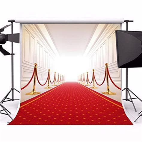 8x8ft Laeacco Photography Vinyl Backdrop Luxury Wedding Aisle Hall Red