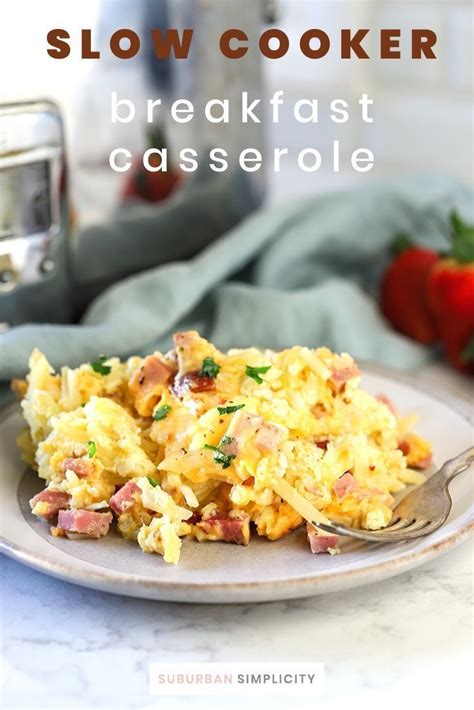 Easy Overnight Crock Pot Breakfast Casserole Recipe Slow Cooker