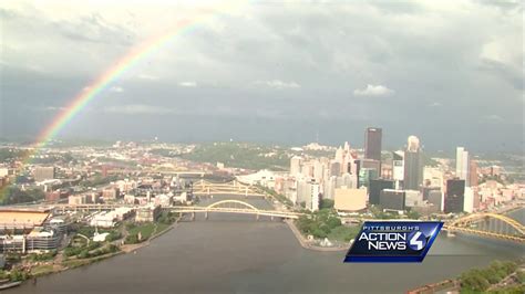 Rainbow Over Downtown Pittsburgh Gets Weekend Off To Beautiful Start