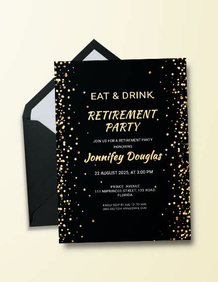 surprise retirement party invitation template