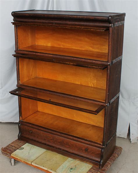 Bargain Johns Antiques Oak Bookcase Stacking Barrister Drawer In