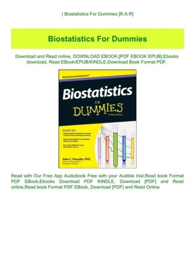 Read Biostatistics For Dummies Rar
