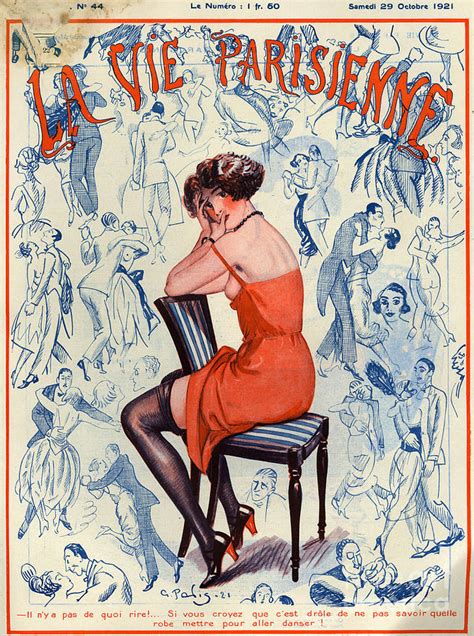 1920s france la vie parisienne magazine drawing by the advertising