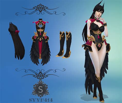 Sims 4 Cc Feather Suit Simfileshare Sims 4 Anime Sims Sims Mods