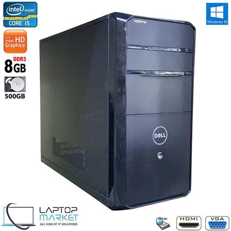 Dell Vostro 470 Mt Intel I5 8gb Ram 500gb Hdd Dvd Rw Vga Hdmi Win10 Ram