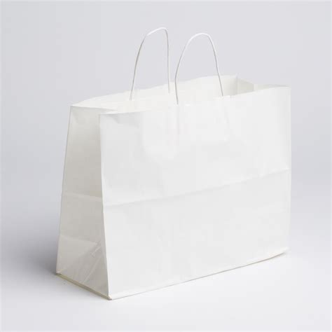 These bags are available in an array of sizes and colors customizing paper shoppers is easy and a great value for your marketing efforts. Paper Shopping Bags- White, Large | A&B Store Fixtures