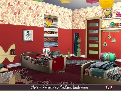 Classic Bohemian Kidsroom By Evi From Tsr Sims 4 Downloads