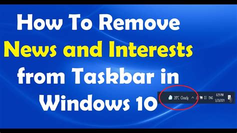 How To Remove News And Interests From Taskbar In Windows Youtube