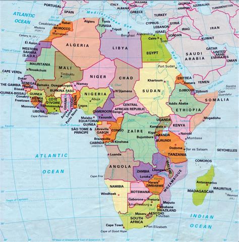 Online Maps Africa Map With Capitals