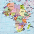 Online Maps: Africa map with capitals