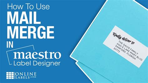 How To Use Mail Merge In Maestro Label Designer Youtube