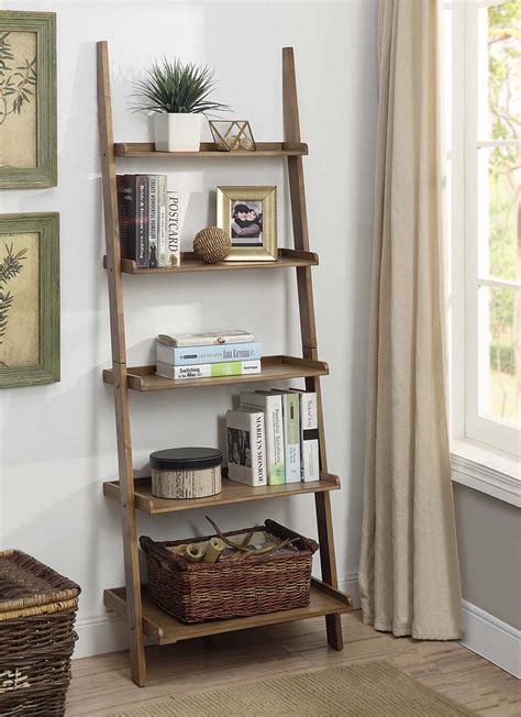 Convenience Concepts American Heritage 5 Shelf Ladder Bookcase