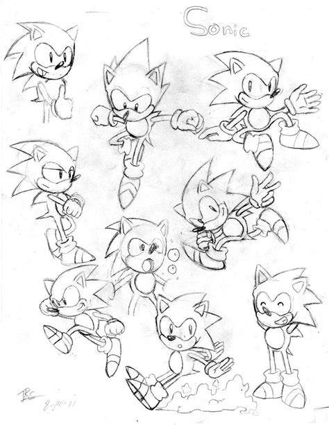 Classic Sonic Sketches 2 By Trueretrosonic On Deviantart