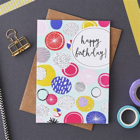 Contemporary Happy Birthday Card By Jessica Hogarth Designs