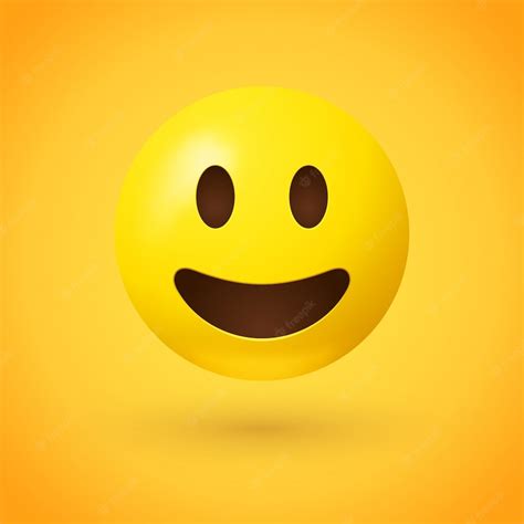 Emoji Sorridente Vetor Premium