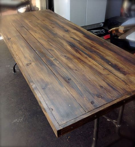 Diy Wood Table Tops Rustic Wood Farmhouse Table Top From Reclaimed