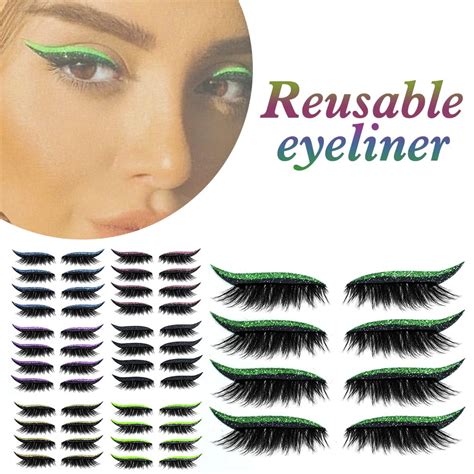 Reusable Glitter Eyeliner Eyelash Stickers Fulfillman