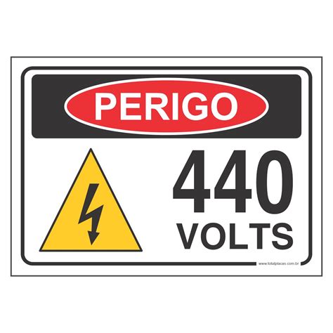 Placa De Eletricidade Perigo 440V