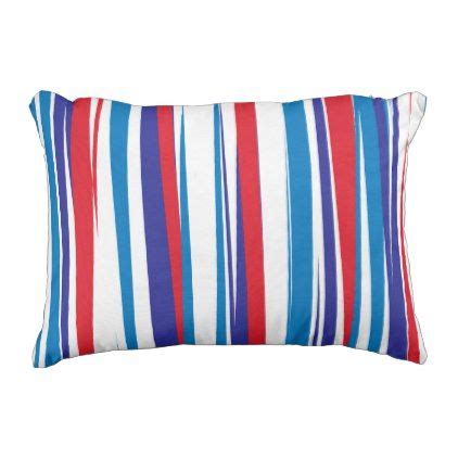 Shop modern pillows for your bed or sofa at west elm®. Red White and Blue stripe pattern Outdoor Pillow | Zazzle ...