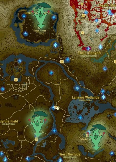 Hestu Locations Breathofthewild Zelda Breath Breath Of The Wild