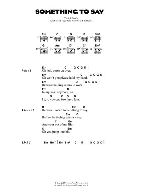 Say something beginner piano print sheet music now. Something To Say by The Kooks - Guitar Chords/Lyrics - Guitar Instructor