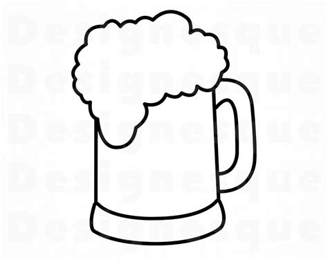 Beer Outline Svg Beer Mug Svg Beer Svg Beer Mug Clipart Etsy Beer