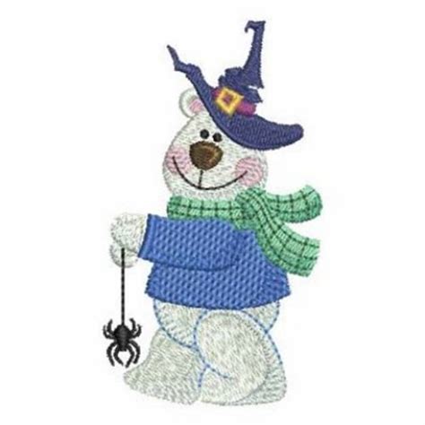Witch Polar Bear Machine Embroidery Design Embroidery Library At