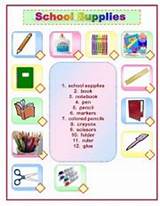Matching School Supplies Images