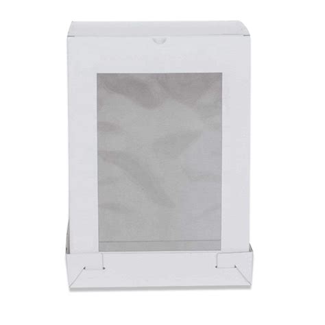 Easy Assemble 10x10x14 Inch Height White Tall Cake Box With Front Clear