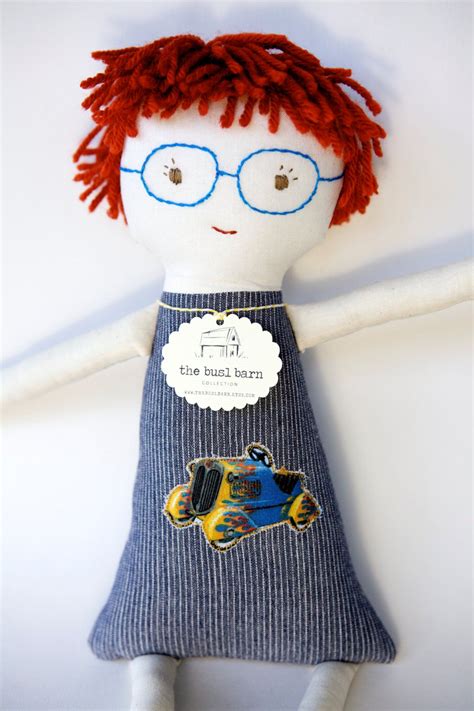 Red Haired Boy Rag Doll With Glasses Waldorf Cloth Doll Hot Etsy