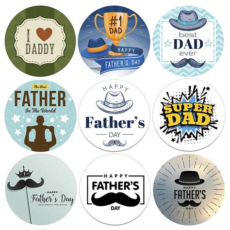 2448pcs Fathers Day Best Dad Ever Super Dad Stickers Party T Tag