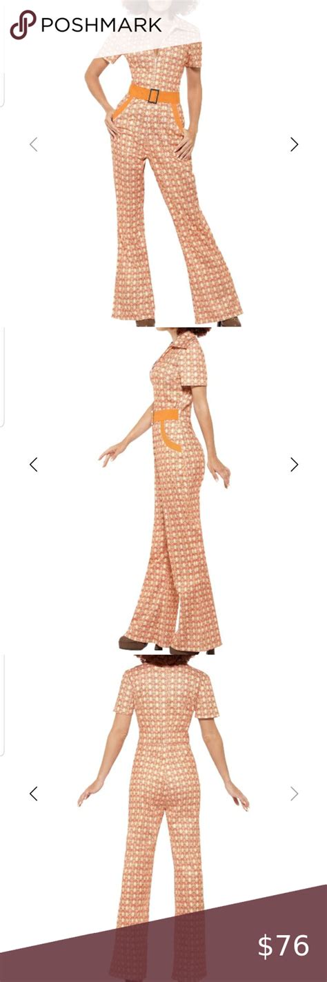 Smiffys Authentic 70s Chic Jumpsuit Costume In 2022 Jumpsuit Chic Fashion Smiffys