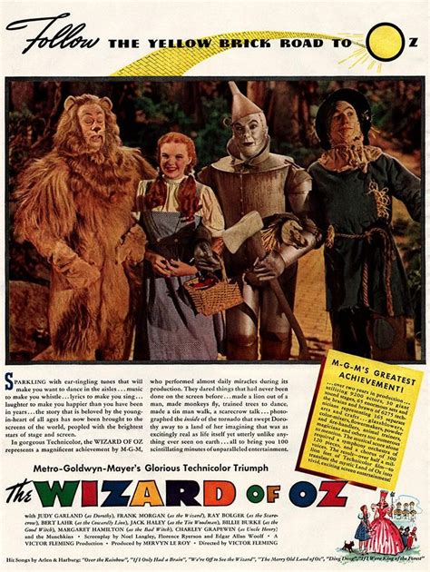Original 1939 The Wizard Of Oz Movie Ad Folon