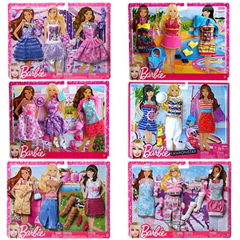 Barbie Fashionistas Set Dress Up Accessories Pink Dolls Home Bargains