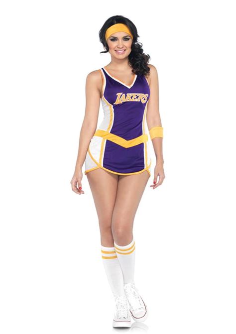 Sexy Licensed Nba Los Angeles La Lakers Basketball Cheerleader Halloween Costume Ebay