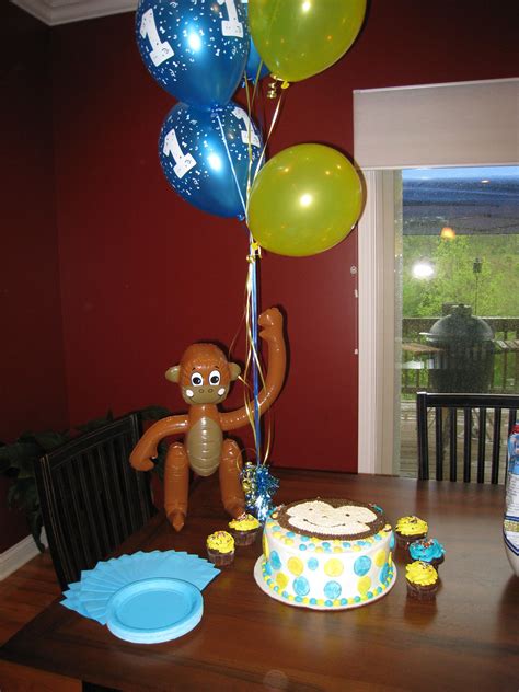 Mod Monkey 1st Birthday Party Got The Plastic Monkeys At Dollar Tree