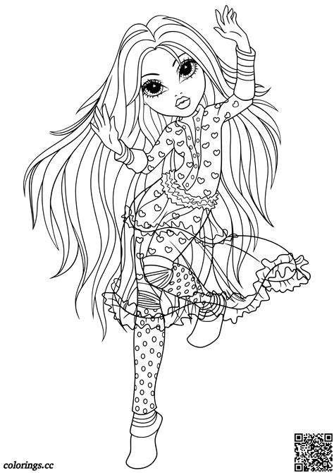 Avery Dancing Coloring Pages Moxie Dolls Coloring Pages Coloringscc
