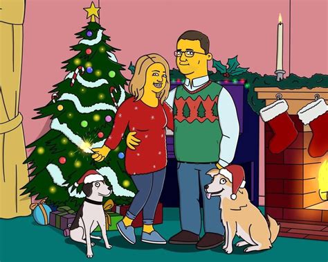 Christmas T For Couple Custom Cartoon Portrait From Your Etsy
