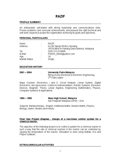 Efficient curriculum vitae which are other with this objective in resume fresh graduate computer science. Fresh Graduate Resume Sample | Electronics | Electrical ...