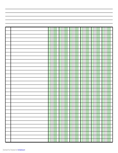 Free Printable 6 Column Ledger Paper Get What You Need For Free