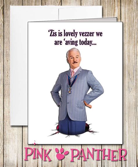 Pink Panther Steve Martin Thinking Of You Card Funny Etsy