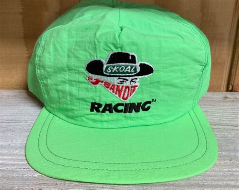 Vintage Nascar Skoal Bandit Racing Neon Hat Snapback Etsy