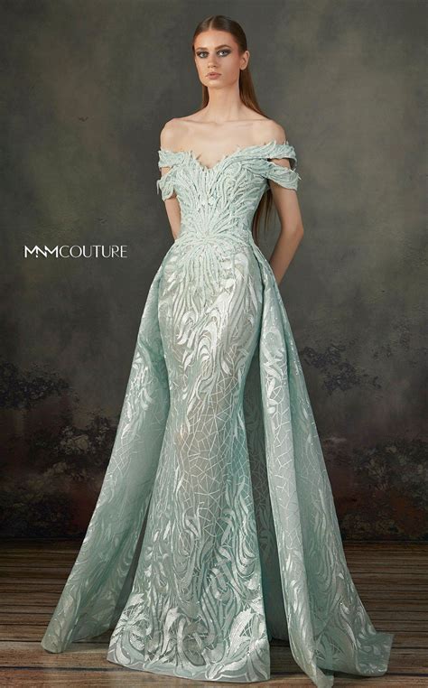 mnm couture k3721 off shoulder evening dress evening gowns couture evening gowns with sleeves