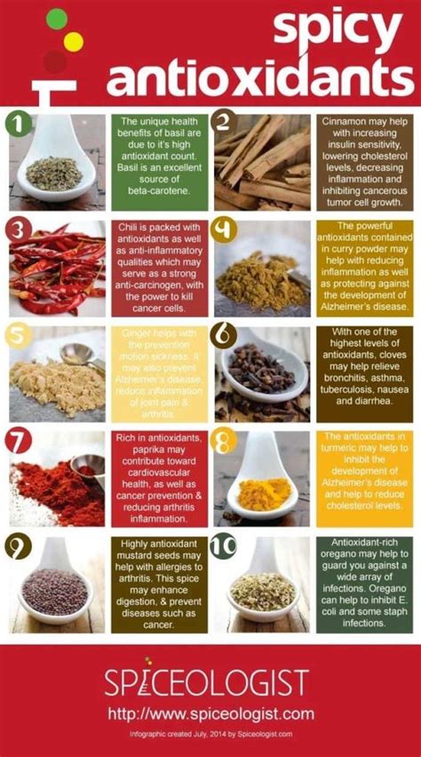 List Of The Top Antioxidant Herbs And Spices Spiceology