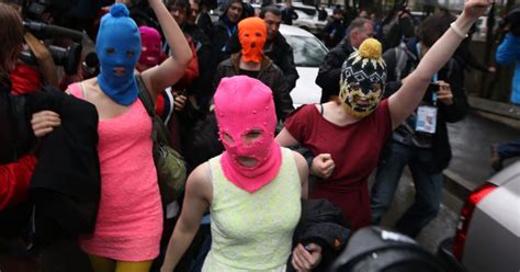 Pussy Riot Members Freed In Sochi Launch Into Anti Putin Song Los Angeles Times