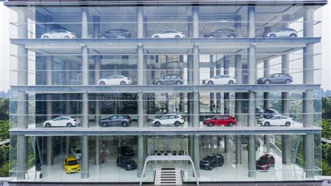 View Of Car Showroom Building With Modern Cars Editorial Image Image