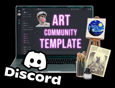 Art Aesthetic Discord Server Template Artist And Content Etsy