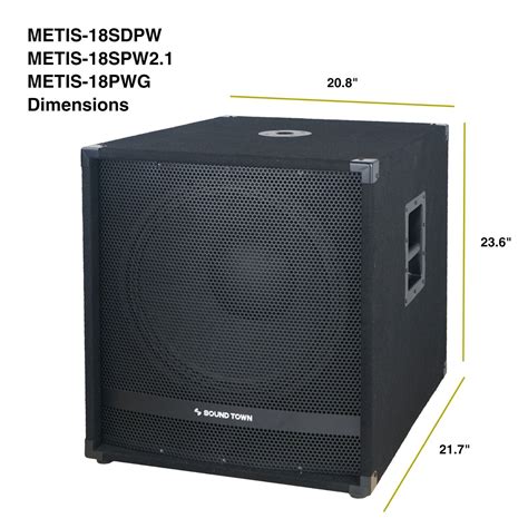 Sound Town 18 2000w Powered Subwoofers With 2 Speaker Outputs Metis