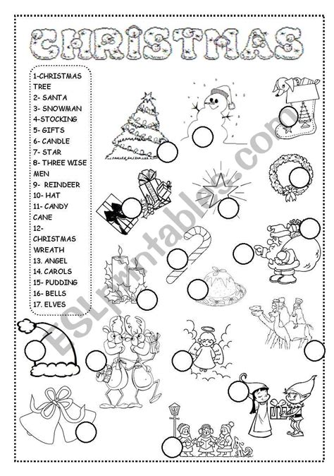 Fun and engaging christmas worksheets as well as festive esl activities and games to help you teach your students christmas vocabulary and traditions. christmas worksheet - ESL worksheet by INETA