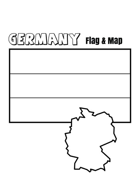 German Flag Coloring Page